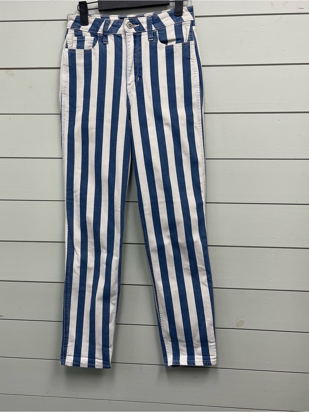 Hollister striped blue and white pants women's size 25 29L